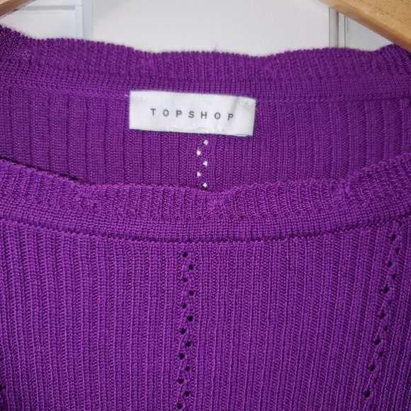 Topshop Purple Light knit long sleeve sweater - Picture 3 of 4
